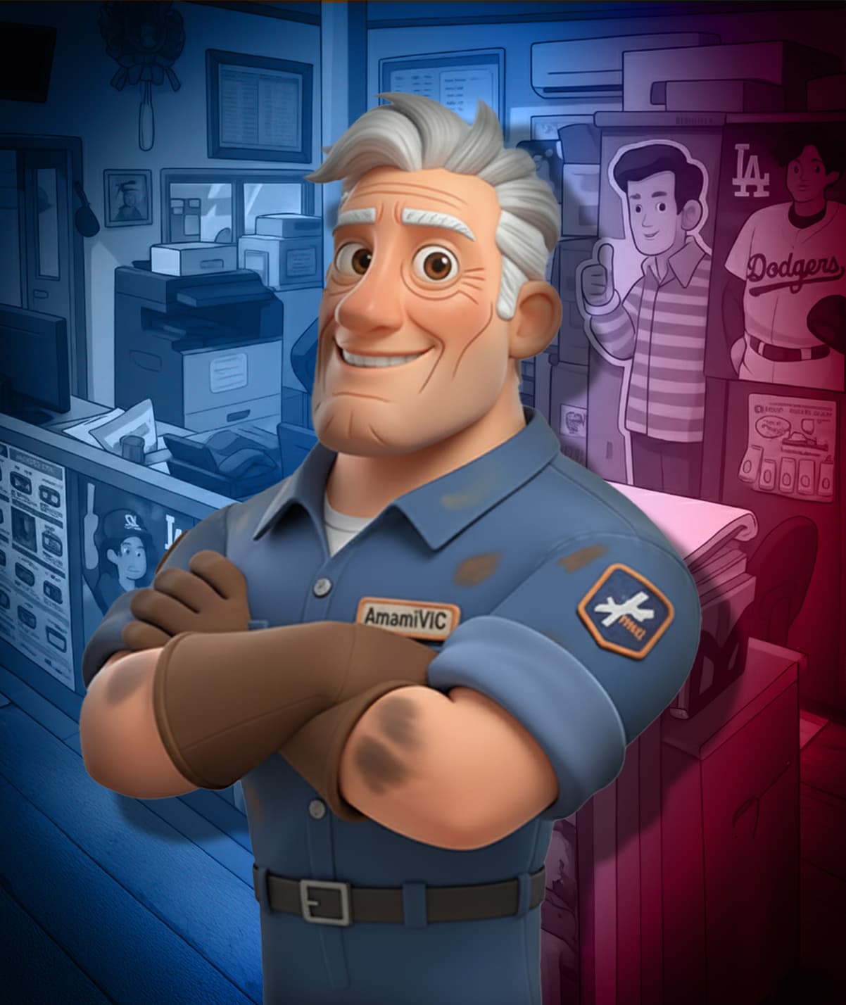 代表取締役の似顔絵