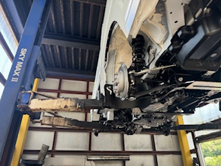 錆止め処理作業