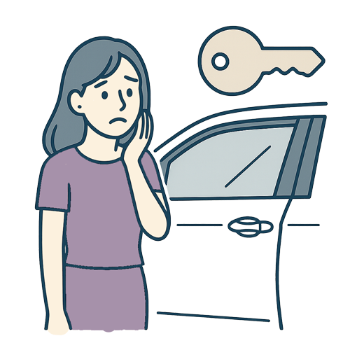 キーの閉じ込みのイラスト